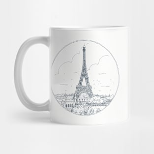 Paris Eiffel Tower Sketch Mug